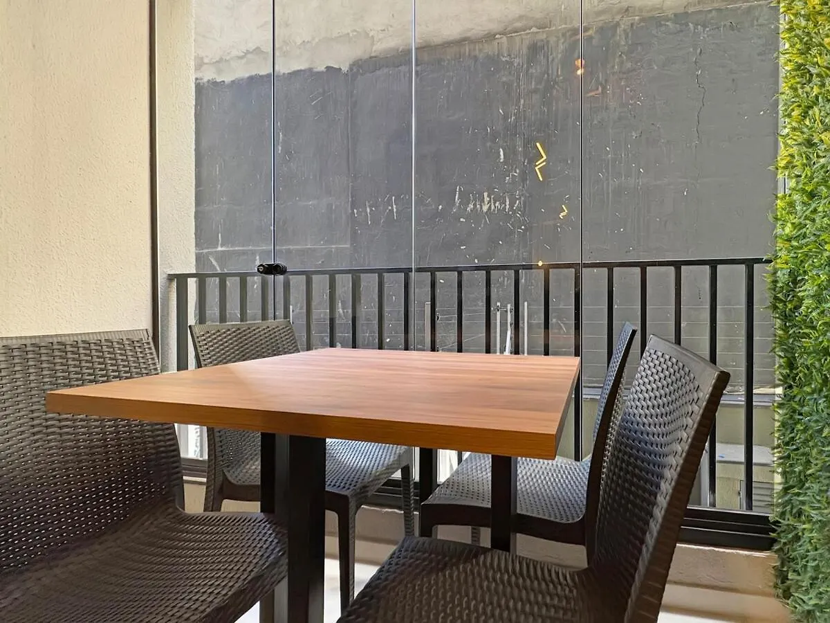 Apartment Modern Kitchen Balcony Studio Air Conditioning Sao Paulo Brazil